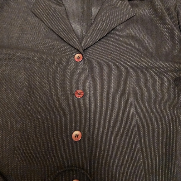 Kasper Navy Blue Pinstripe Lightweight Blazer Size 8 - Picture 11 of 12